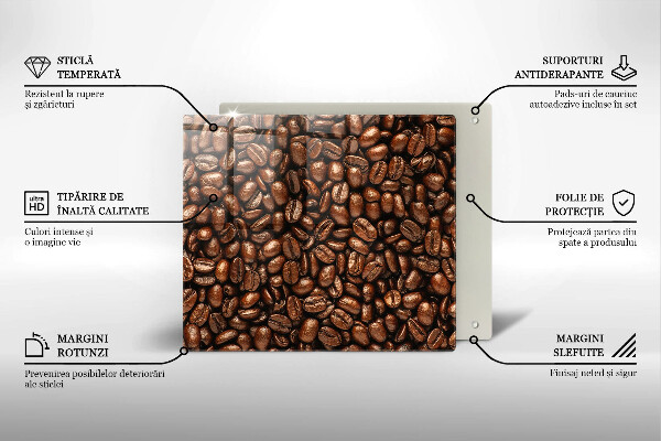 Protège plaque de cuisson Grains de café