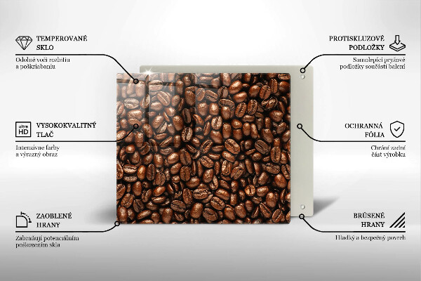 Protège plaque de cuisson Grains de café