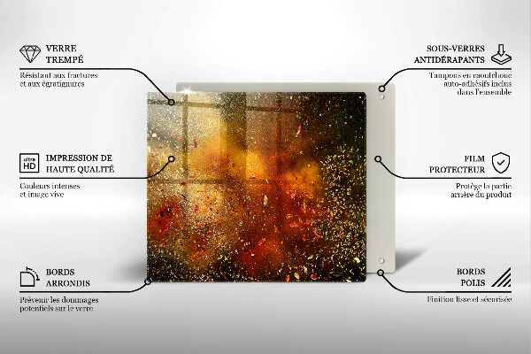 Protège plaque de cuisson Épices colorées