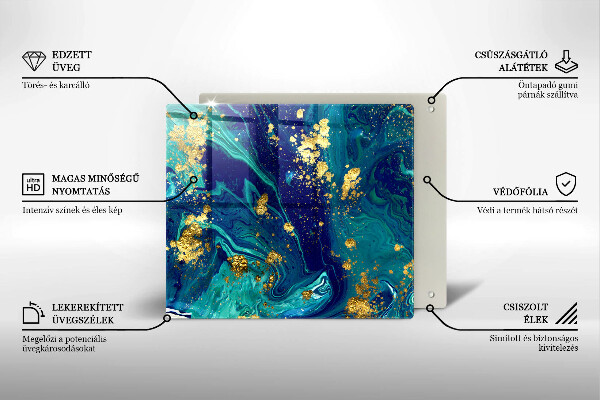 Protection plaque induction Abstraction avec de l'or