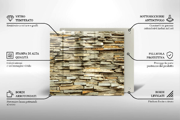 Protection plaque induction Pierres décoratives