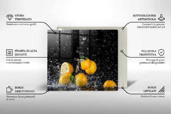 Protection plaque induction Fruits de citron juteux