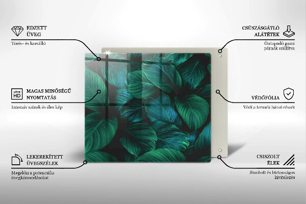 Protection plaque induction Feuilles de la jungle