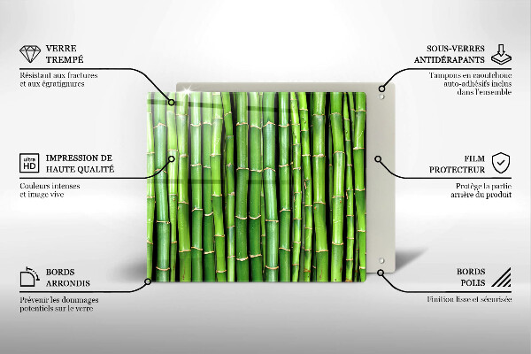 Protection plaque induction Bambous naturels