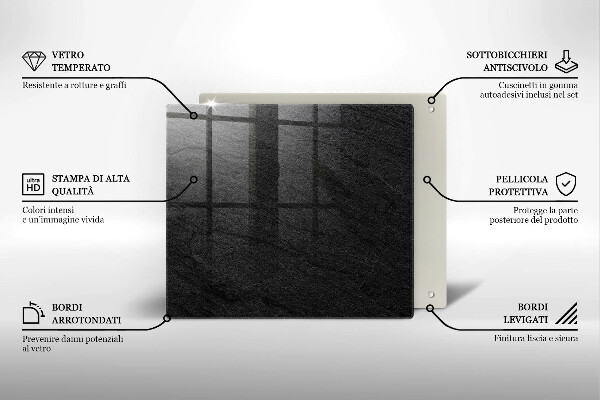 Protection plaque induction Texture de pierre