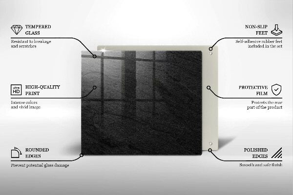 Protection plaque induction Texture de pierre