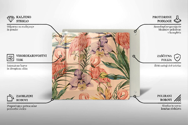 Protection plaque induction Illustration de flamants roses