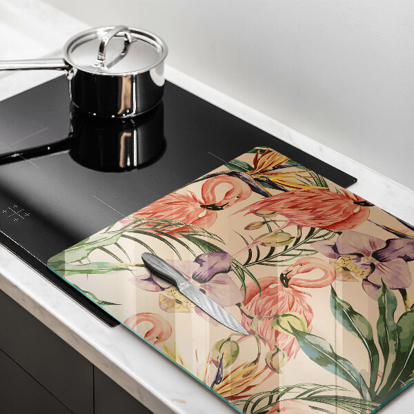 Protection plaque induction Illustration de flamants roses