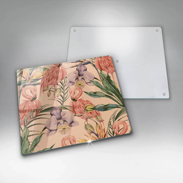 Protection plaque induction Illustration de flamants roses