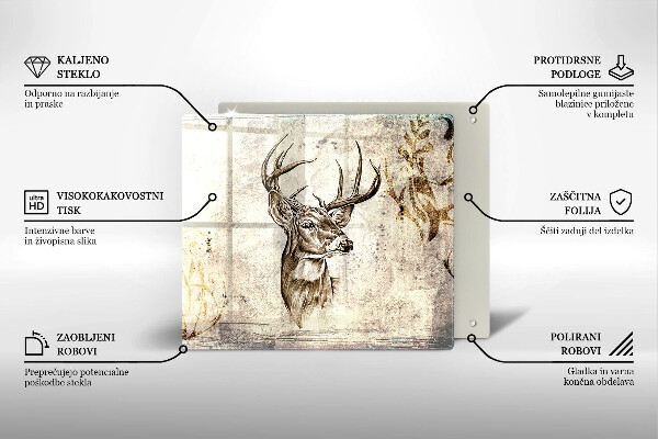 Protection plaque induction Illustration d'animaux de cerf