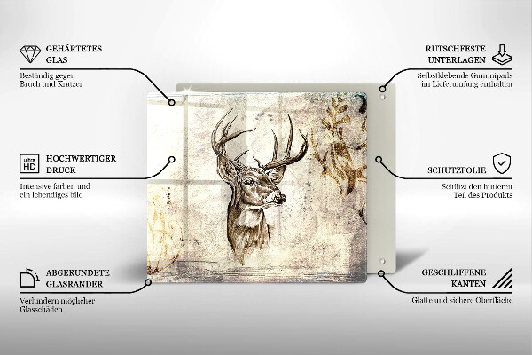 Protection plaque induction Illustration d'animaux de cerf