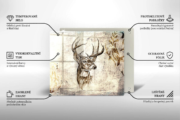 Protection plaque induction Illustration d'animaux de cerf