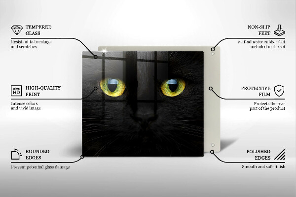 Protection plaque induction Yeux de chat animaux