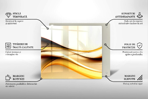 Protection plaque induction Lignes de fumée abstraites