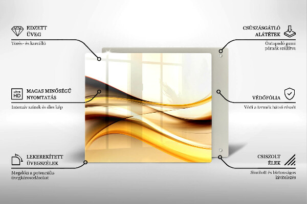 Protection plaque induction Lignes de fumée abstraites