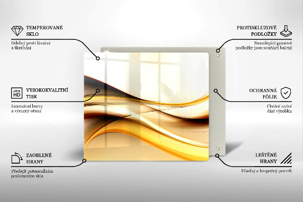 Protection plaque induction Lignes de fumée abstraites