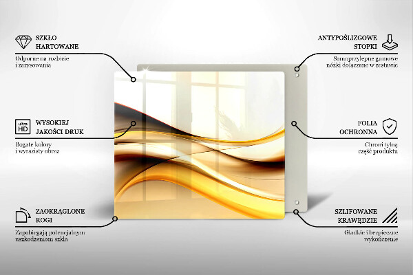 Protection plaque induction Lignes de fumée abstraites