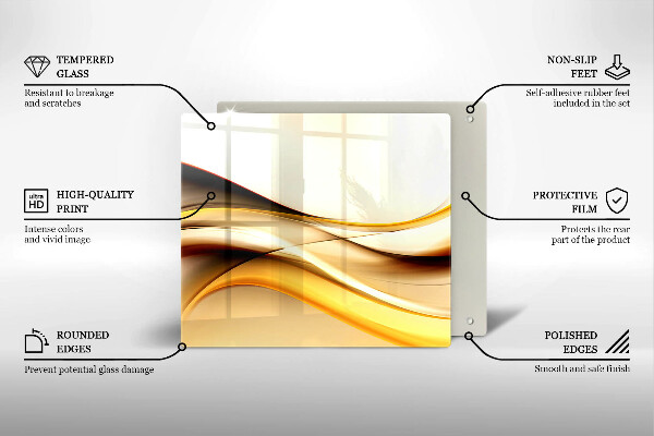 Protection plaque induction Lignes de fumée abstraites