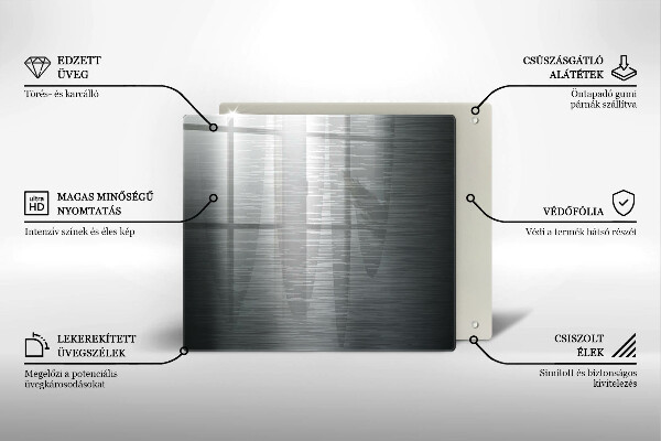 Protection plaque induction Texture métallique