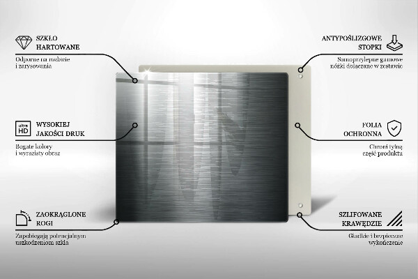 Protection plaque induction Texture métallique