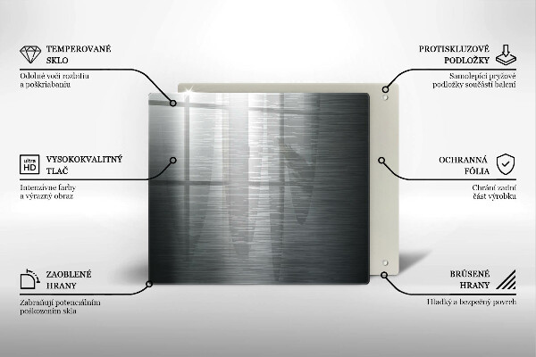 Protection plaque induction Texture métallique