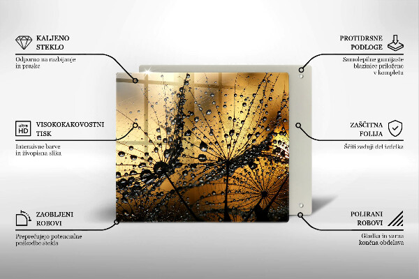 Protection plaque induction Rosée et pissenlits