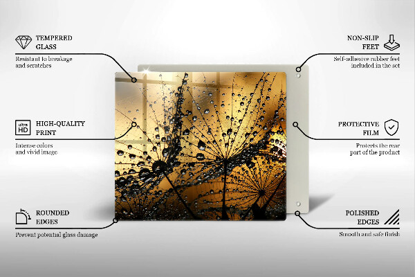 Protection plaque induction Rosée et pissenlits