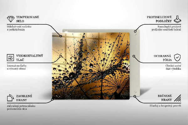 Protection plaque induction Rosée et pissenlits