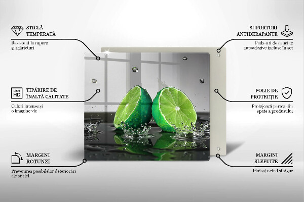 Protection plaque induction Citrons verts juteux et eau