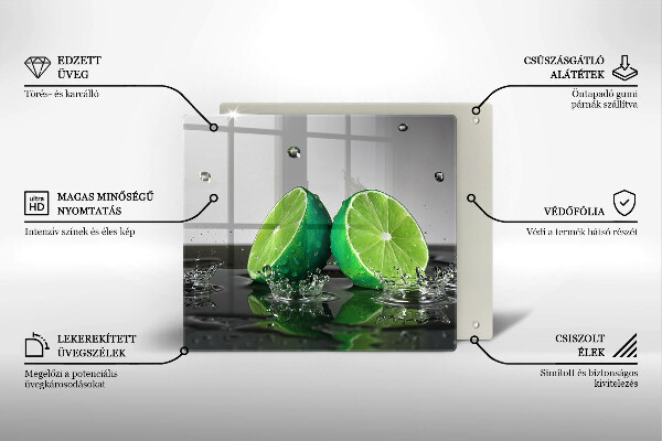 Protection plaque induction Citrons verts juteux et eau