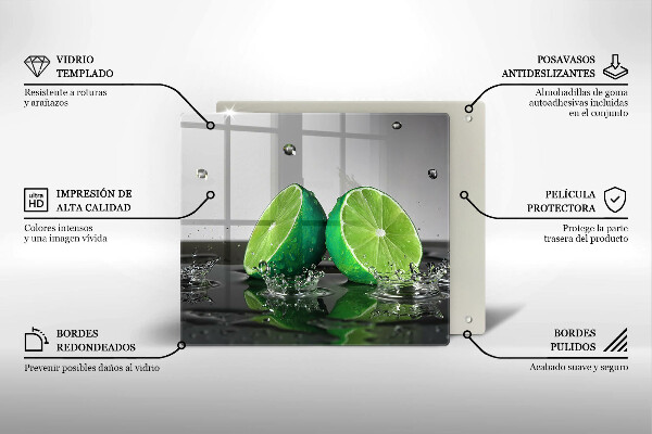 Protection plaque induction Citrons verts juteux et eau