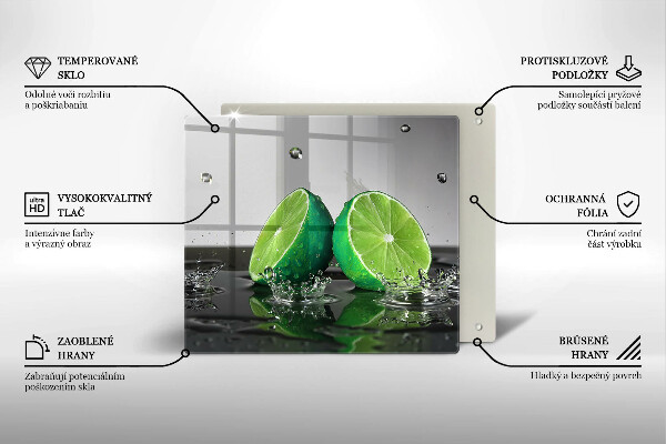 Protection plaque induction Citrons verts juteux et eau