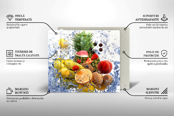 Protection plaque induction Fruits juteux et eau