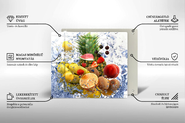 Protection plaque induction Fruits juteux et eau