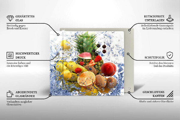 Protection plaque induction Fruits juteux et eau