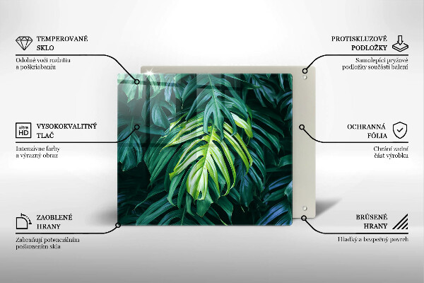 Protection plaque induction Feuilles de monstera sauvage