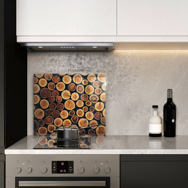 Protection plaque induction Des souches d'arbres en bois