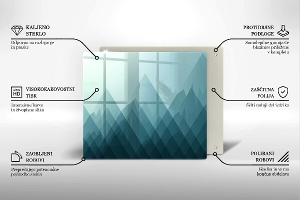 Protection plaque induction Montagnes abstraites