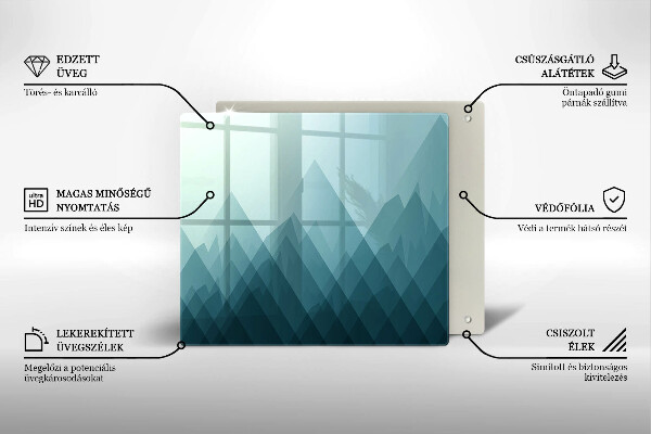 Protection plaque induction Montagnes abstraites