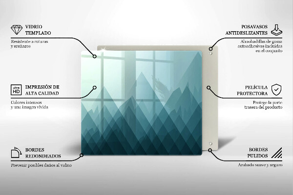 Protection plaque induction Montagnes abstraites