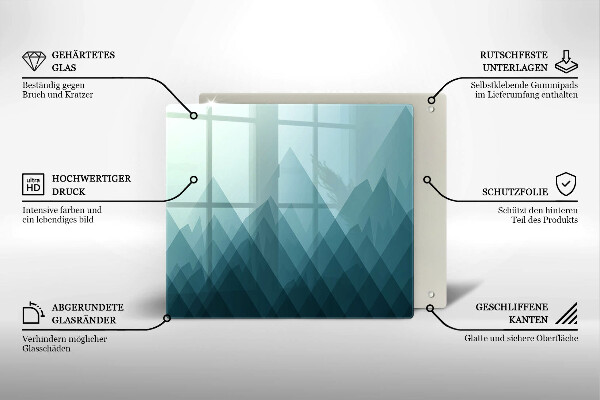 Protection plaque induction Montagnes abstraites