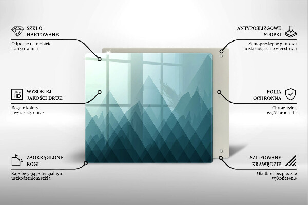 Protection plaque induction Montagnes abstraites