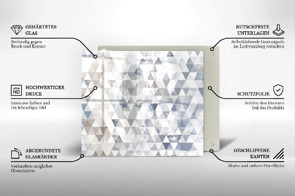 Protection plaque induction Modèle de triangles