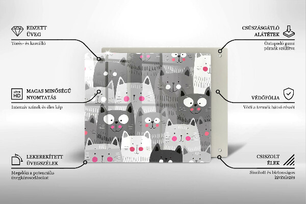 Protection plaque induction Illustration de chats