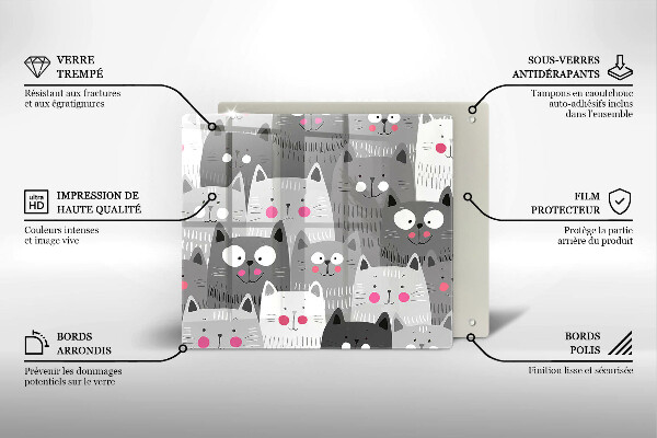 Protection plaque induction Illustration de chats