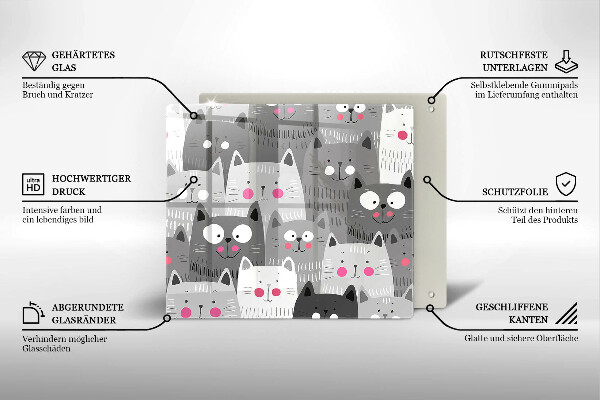 Protection plaque induction Illustration de chats