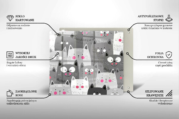 Protection plaque induction Illustration de chats