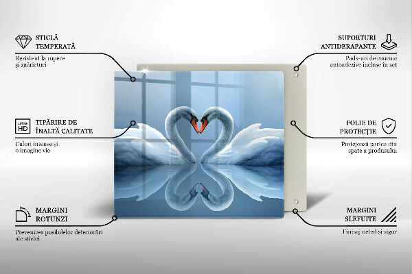 Protection plaque induction Deux coeurs de cygne