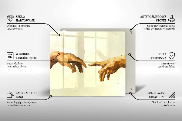 Protection plaque induction Création des mains d'Adam