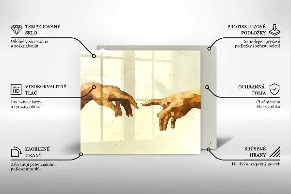 Protection plaque induction Création des mains d'Adam